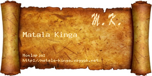 Matala Kinga névjegykártya